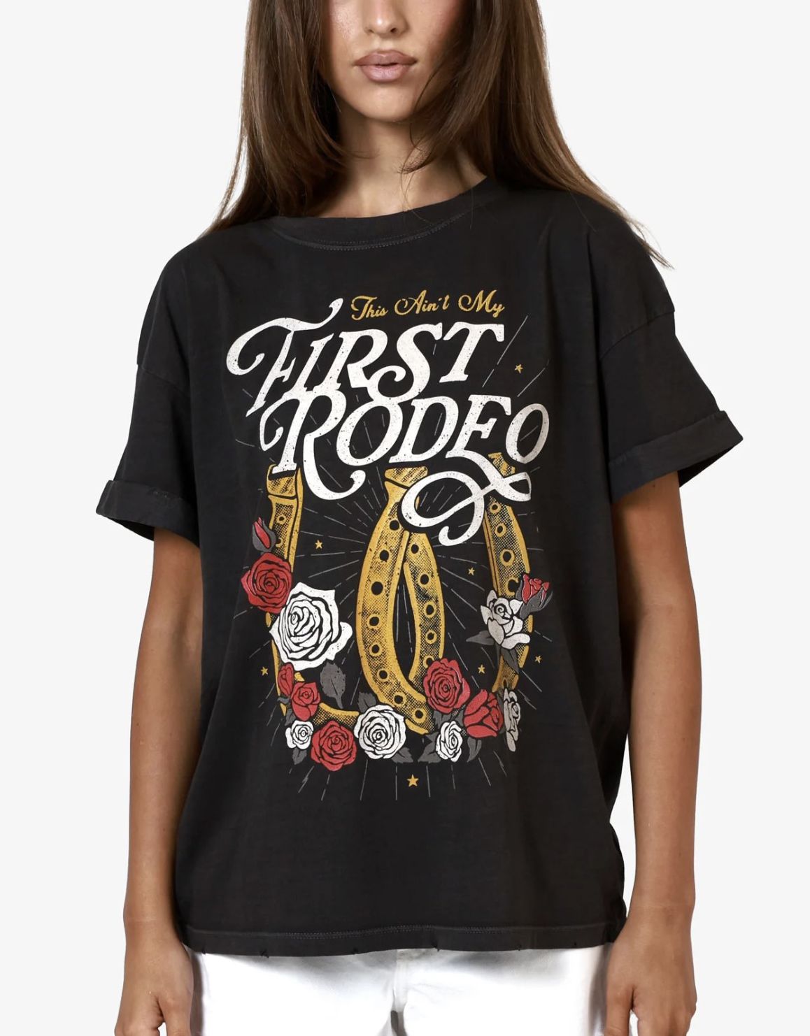 Vintage Black First Rodeo Tee