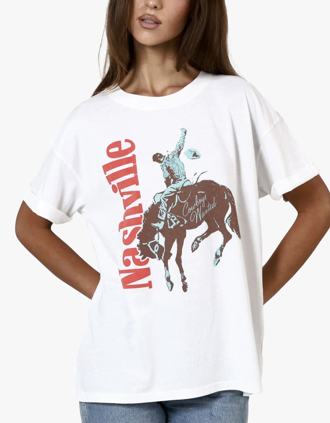 Vintage White Nashville Cowboy Tee
