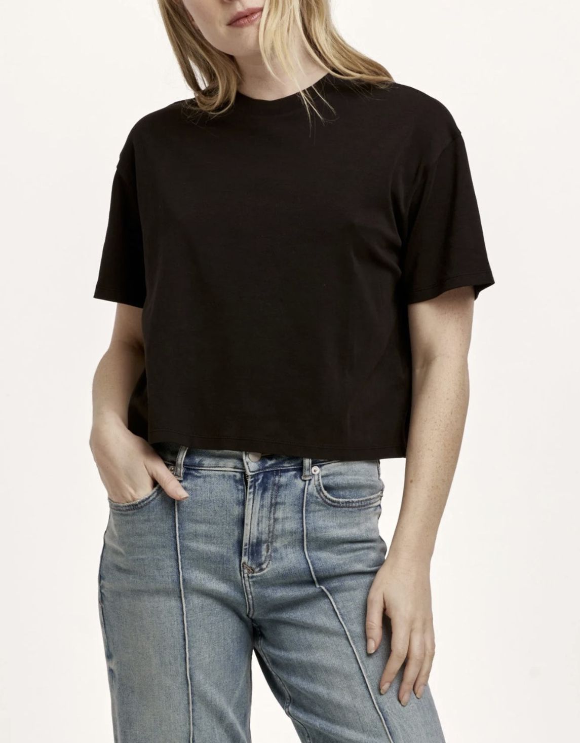 Black Maddox Boxy Tee