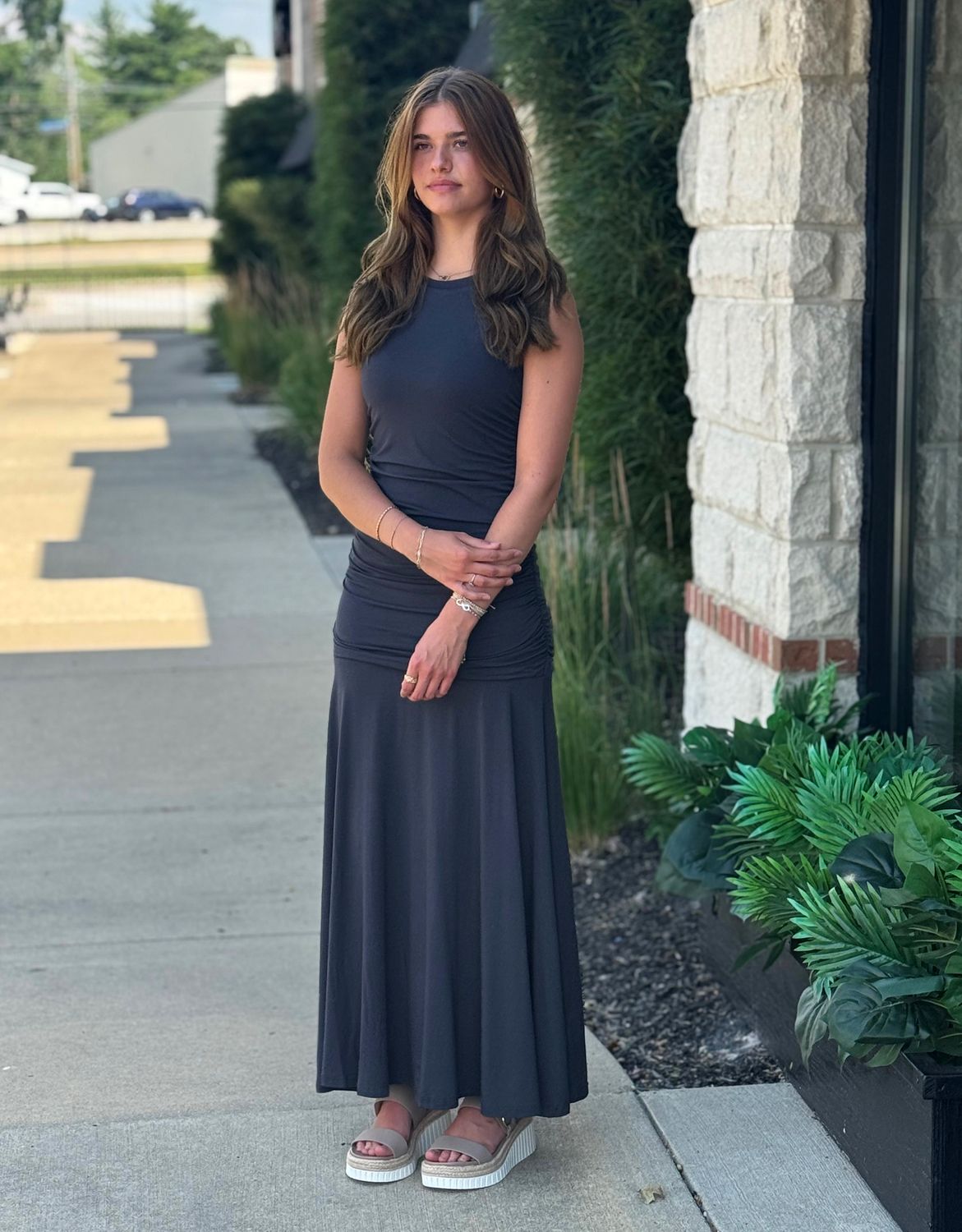 Faded Black Jace Dress
