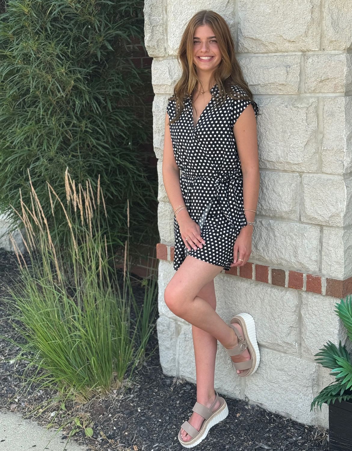 Black Polka Dot Romper