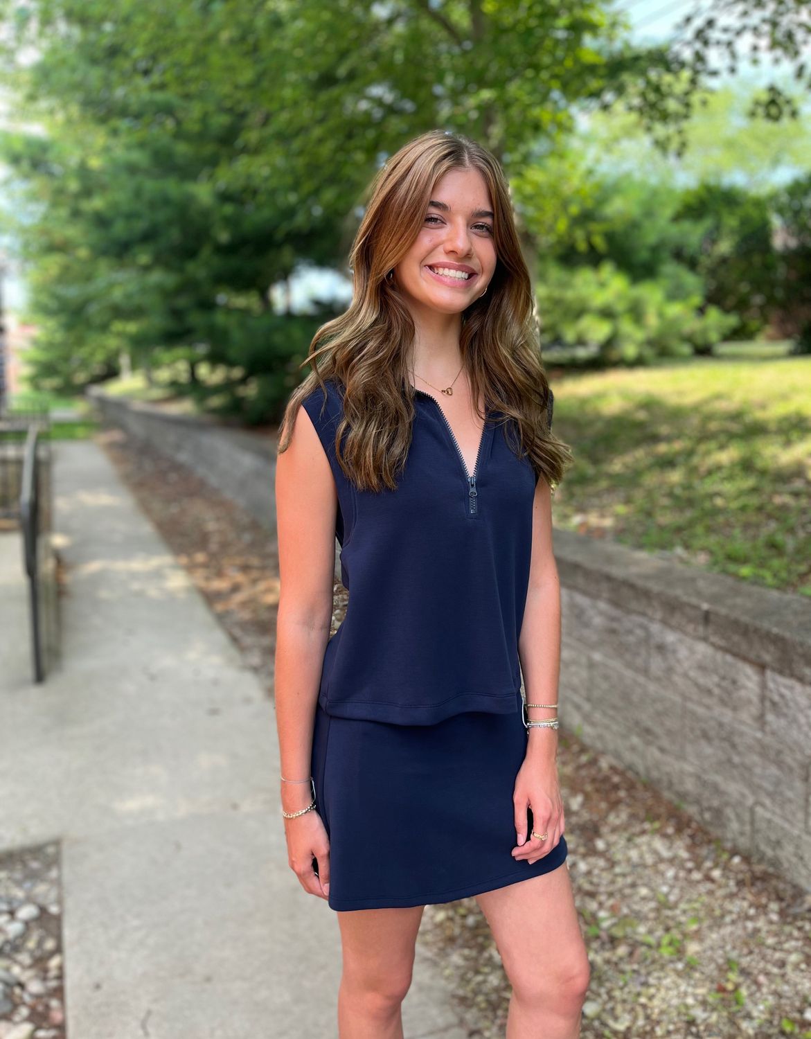 True Navy Soft Modal Skirt