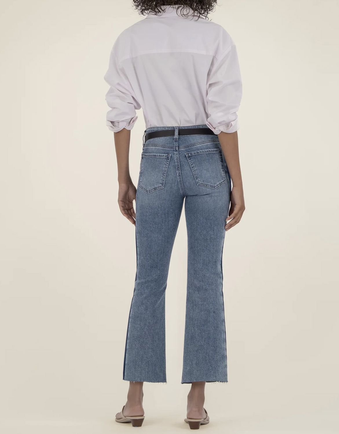 Inerrant Contrast Wash Kelsey High Rise Ankle Flare