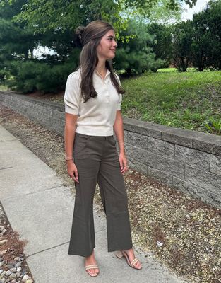 Olive Meg High Rise Wide Leg Jean