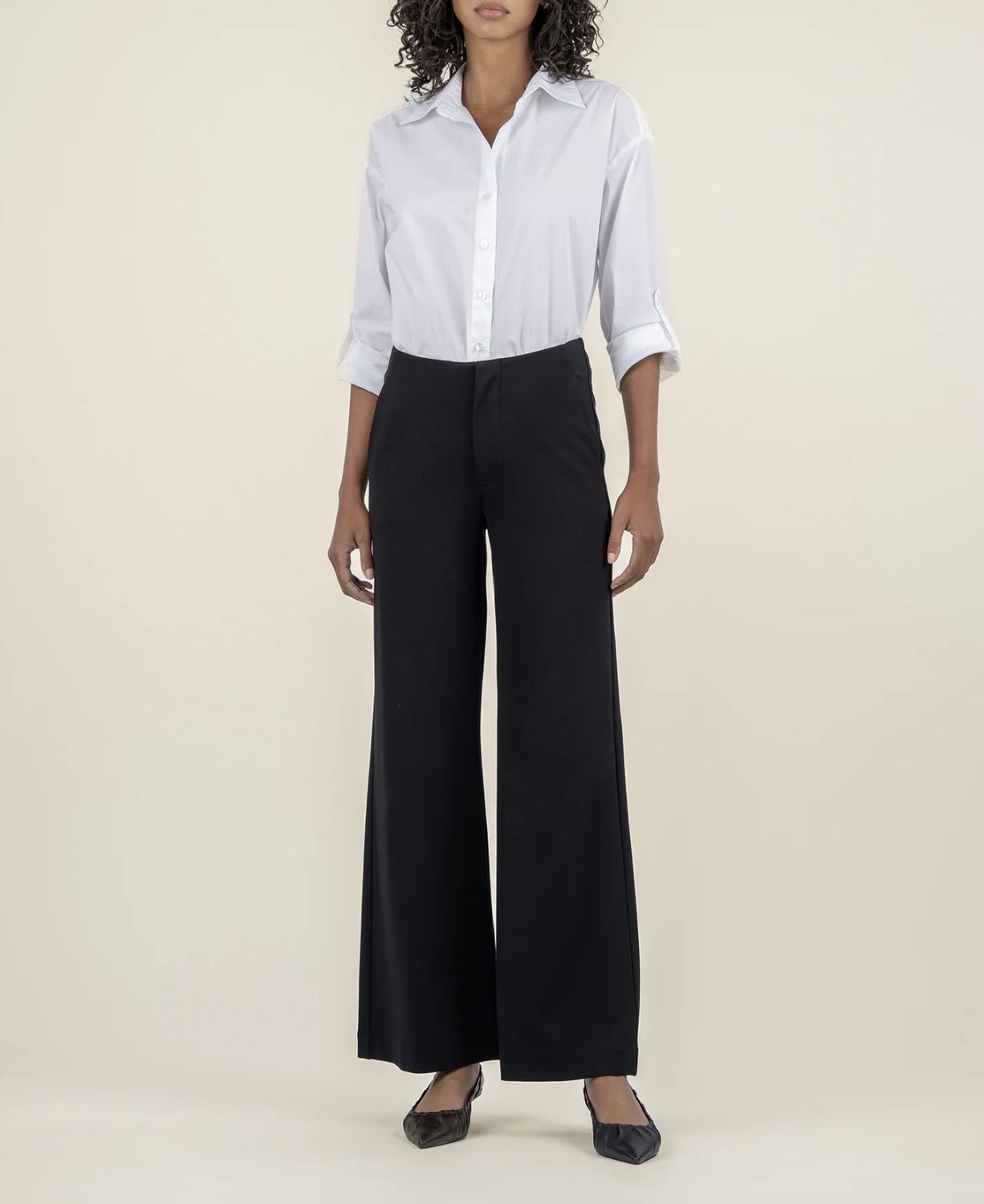 Black Meg High Rise Wide Leg Trouser