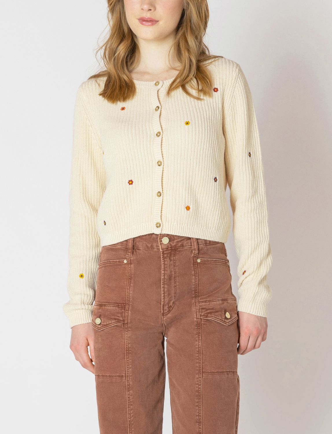 Floral Embroidered Cardigan