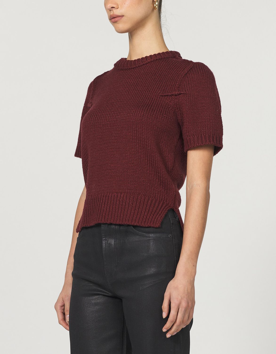 Tibetan Red Sabine Short Sleeve Sweater