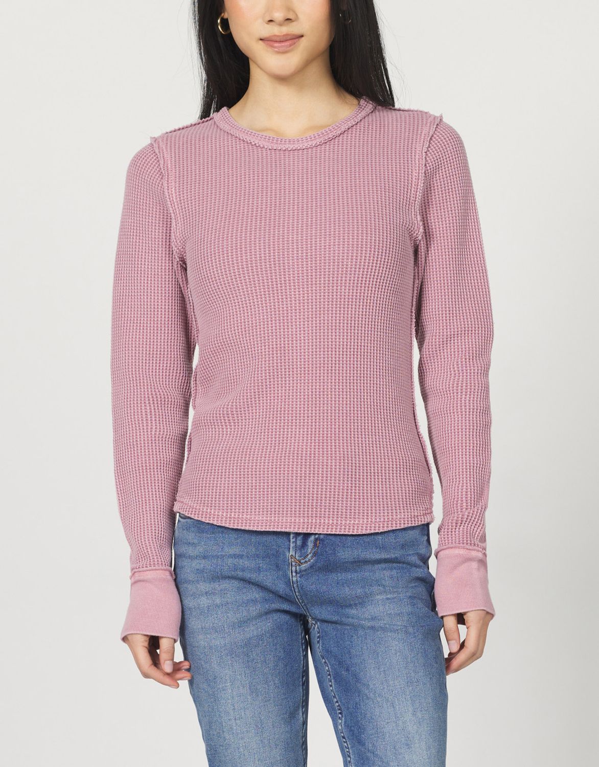 Lilas Ania Waffle Long Sleeve Top