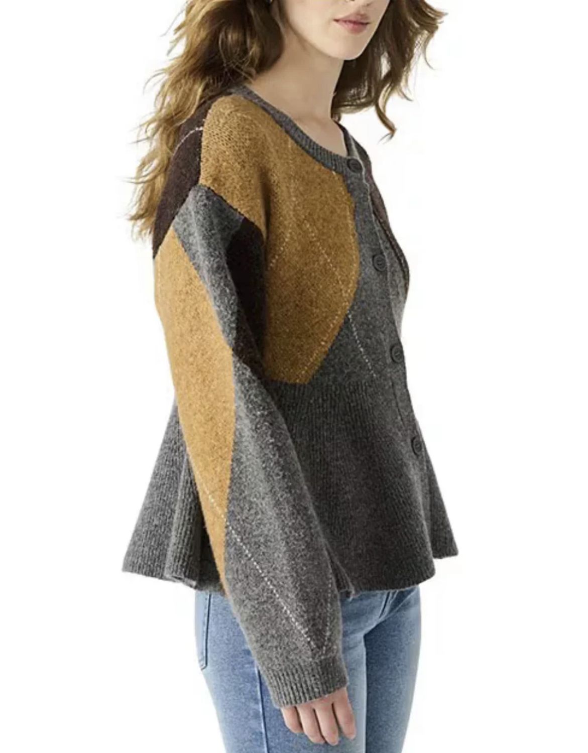 Gray Lillie Argyle Sweater