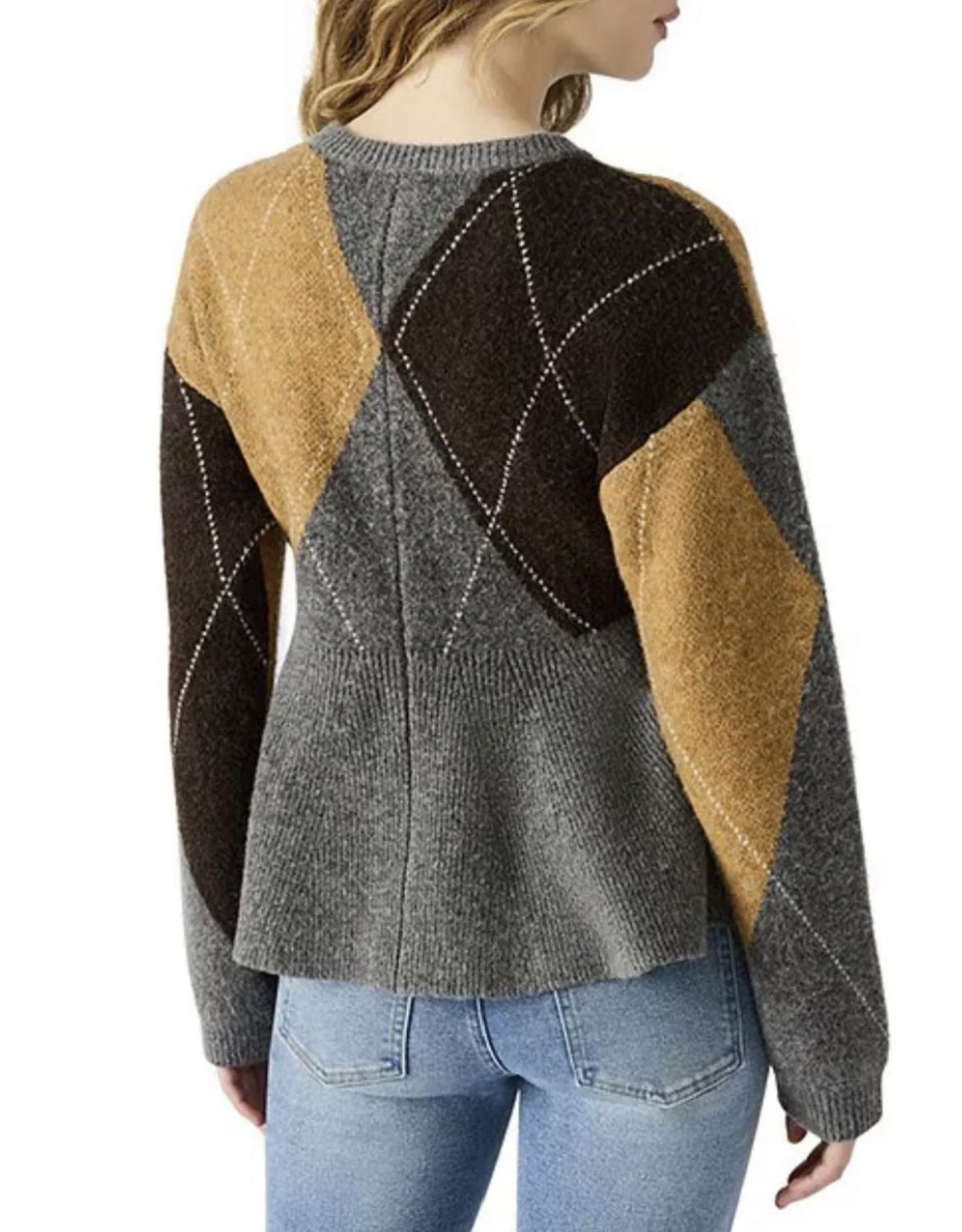 Gray Lillie Argyle Sweater