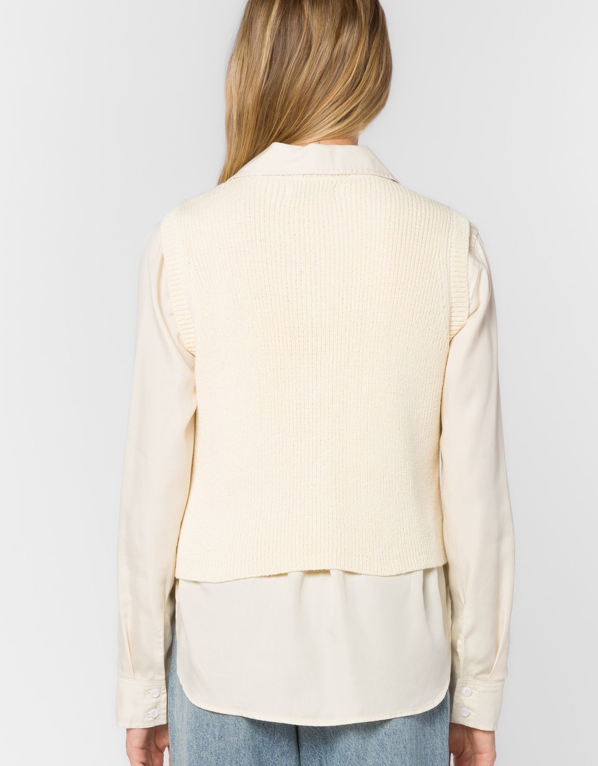 Moana Fiberglass Sleeveless Knit Sweater