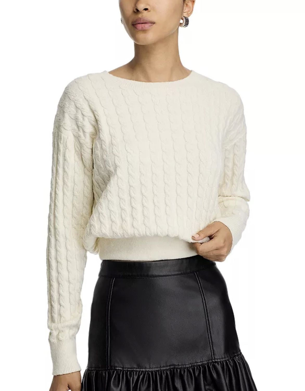 Minna Cable Knit Cream Sweater