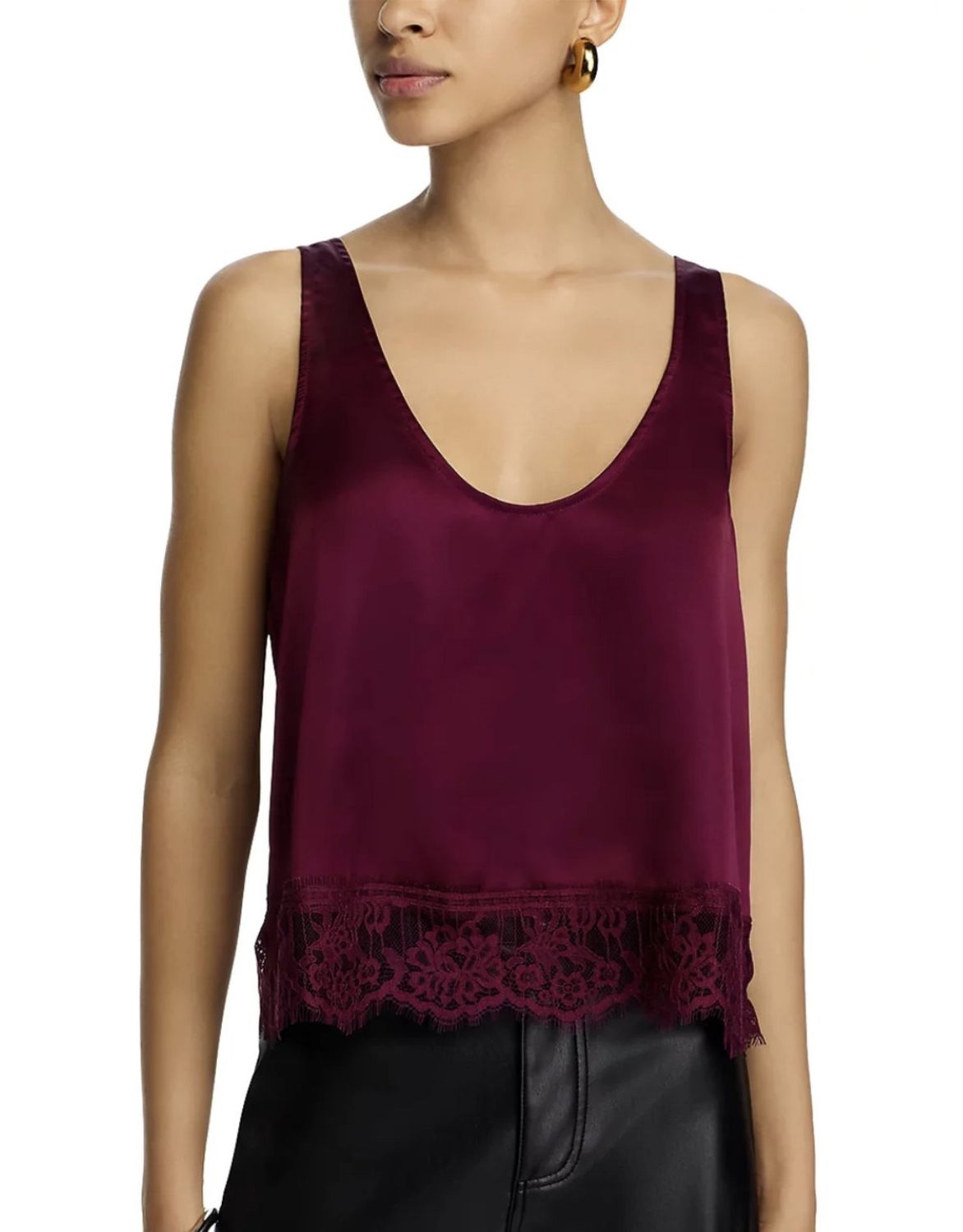 Wine Coraline Lace Top