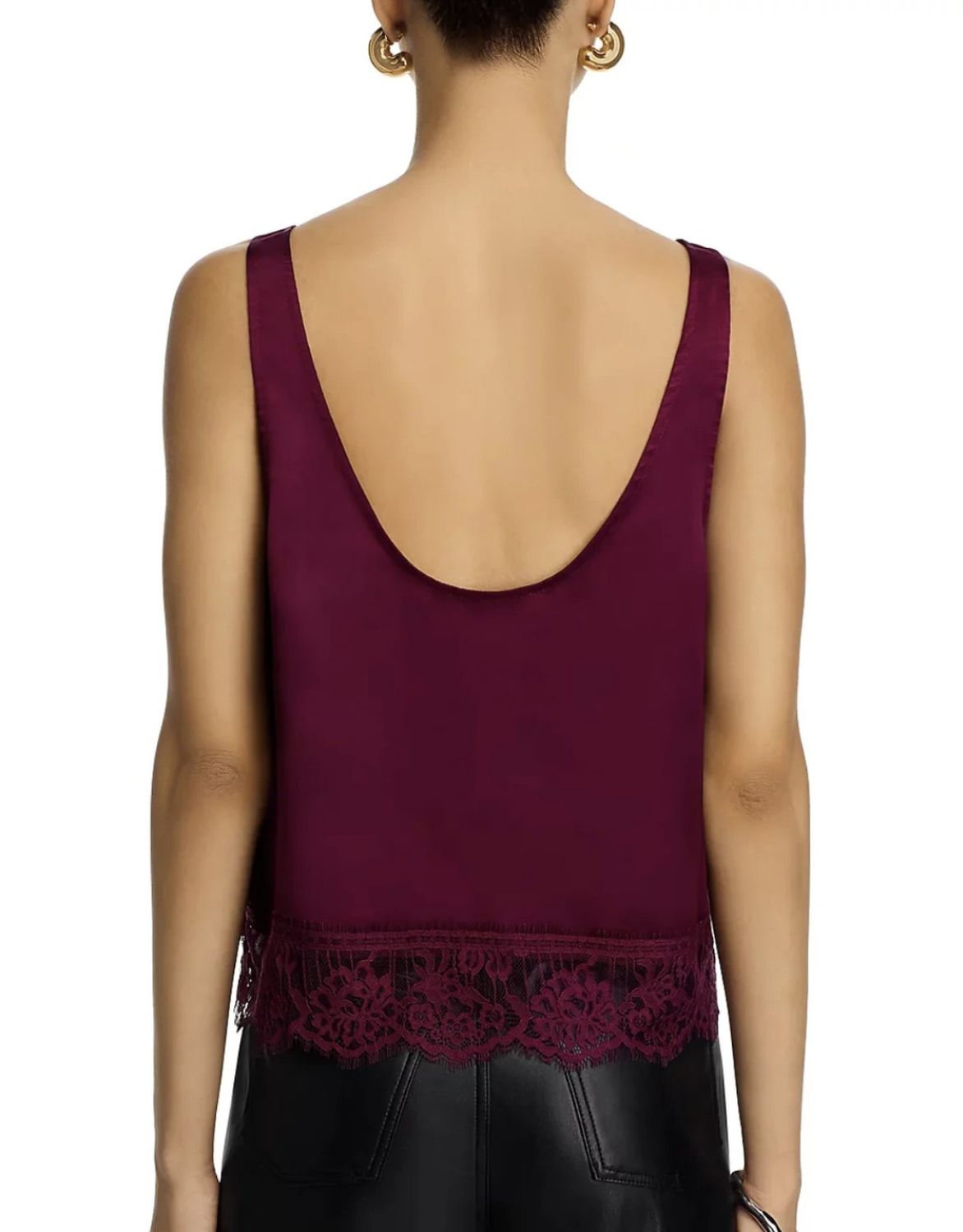 Wine Coraline Lace Top