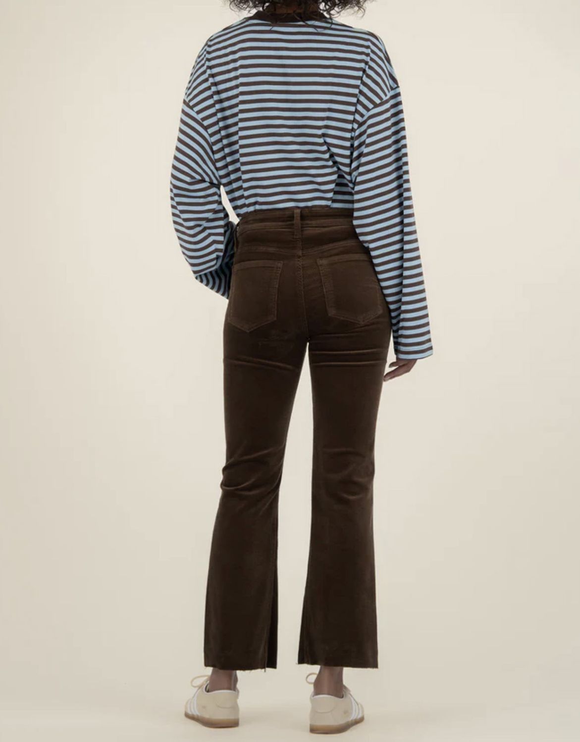 Brown Corduroy Mid Rise Kelsey Kick Flare