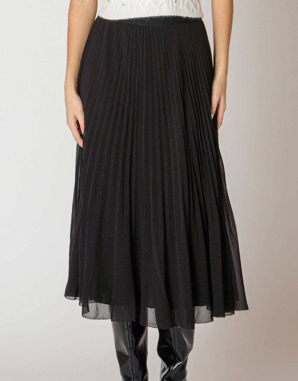 Black Pleated Skirt