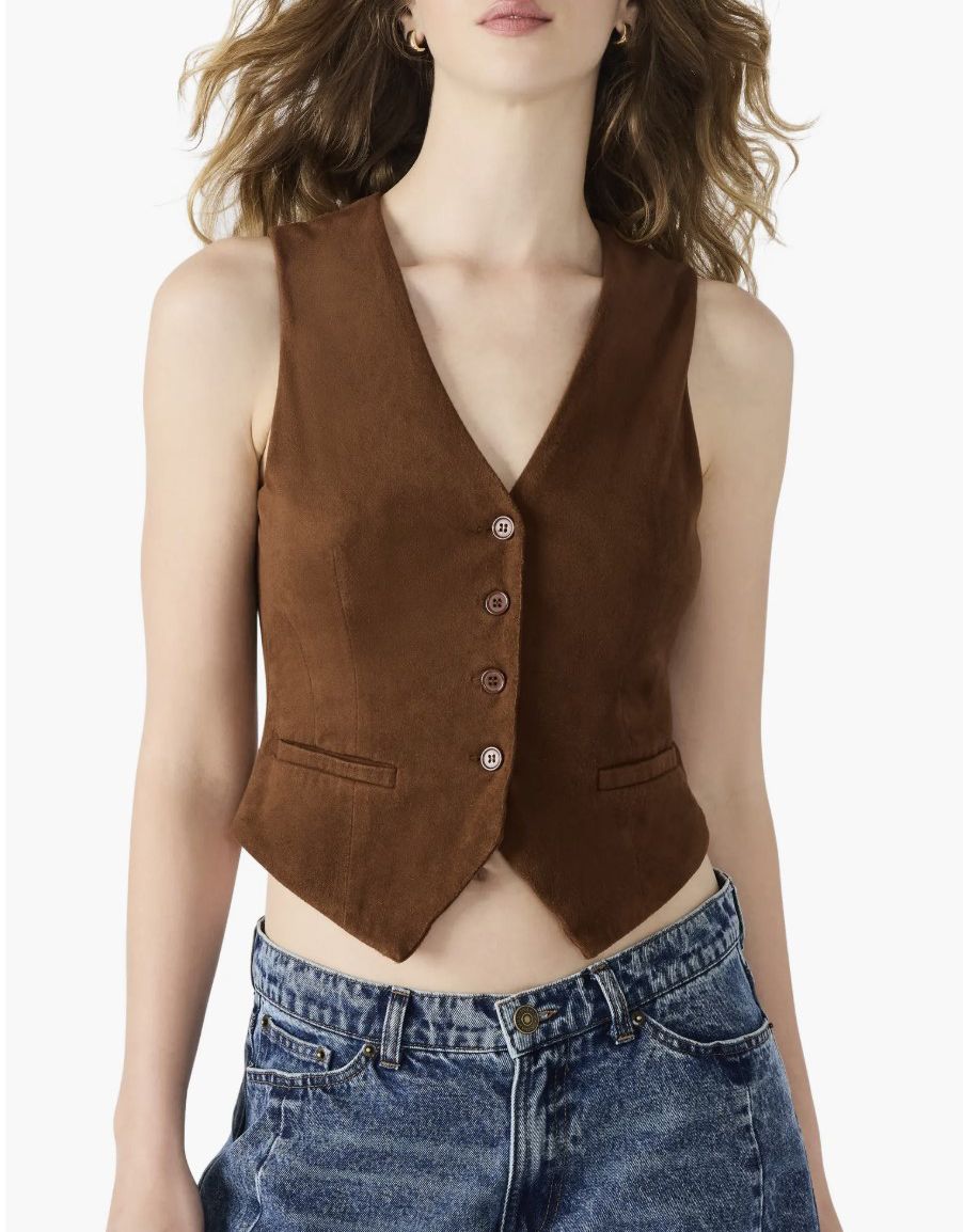 Chicory Coffee Barrett Suede Vest