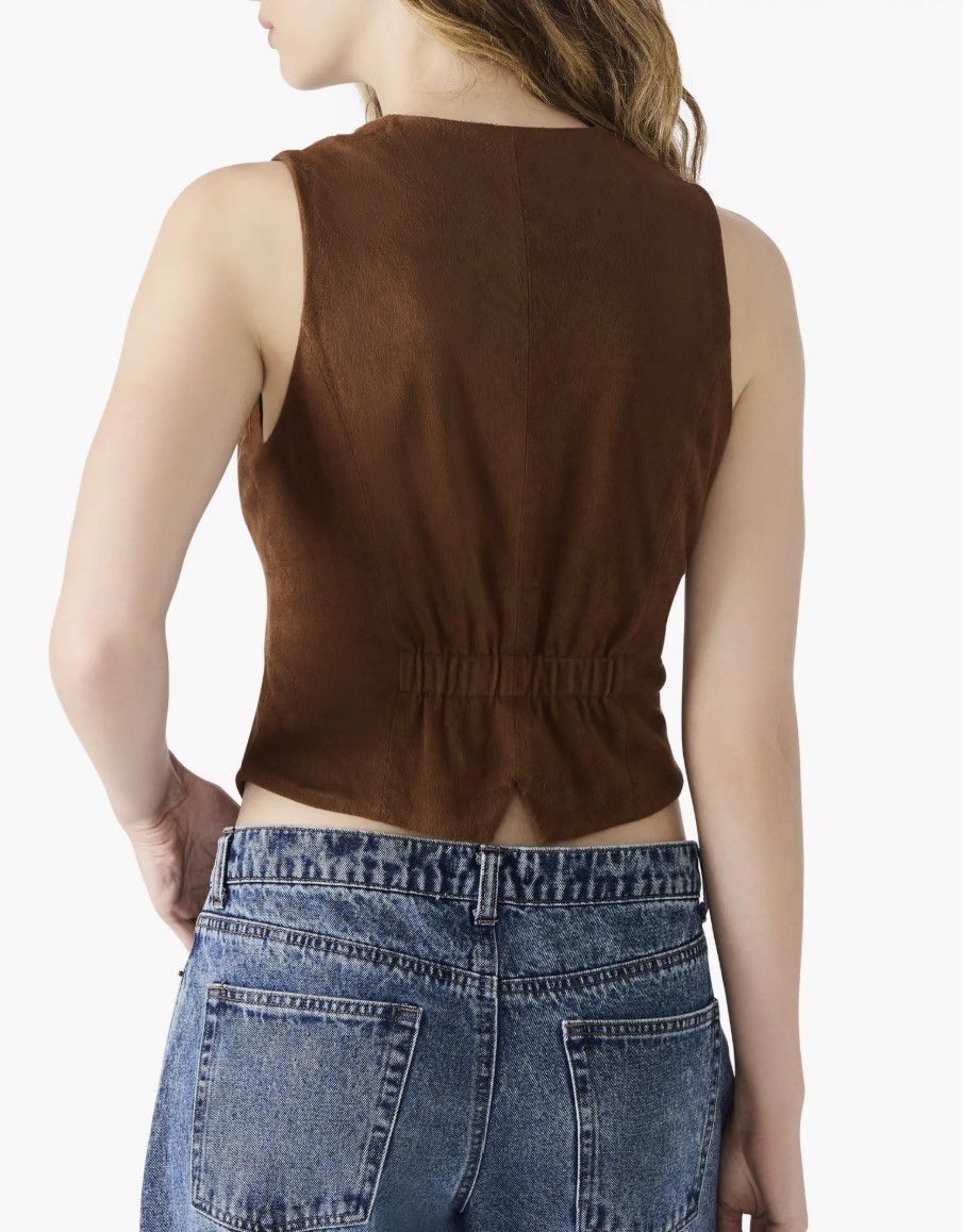 Chicory Coffee Barrett Suede Vest