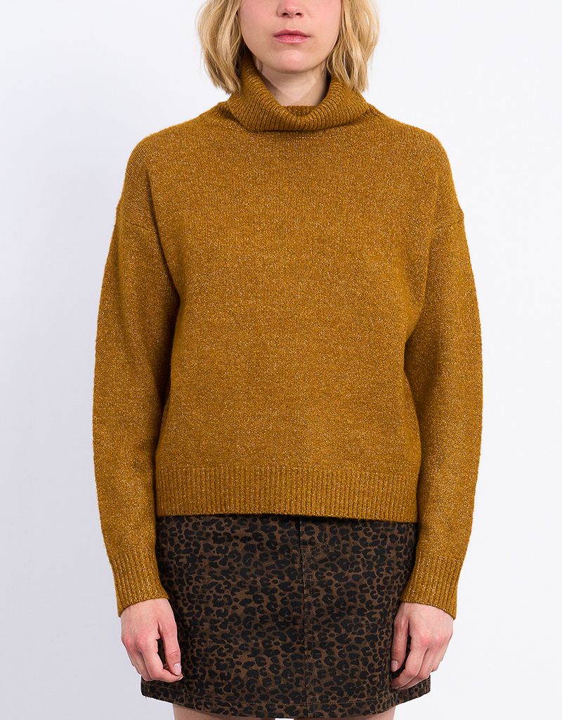 Camel Turtleneck Sweater 