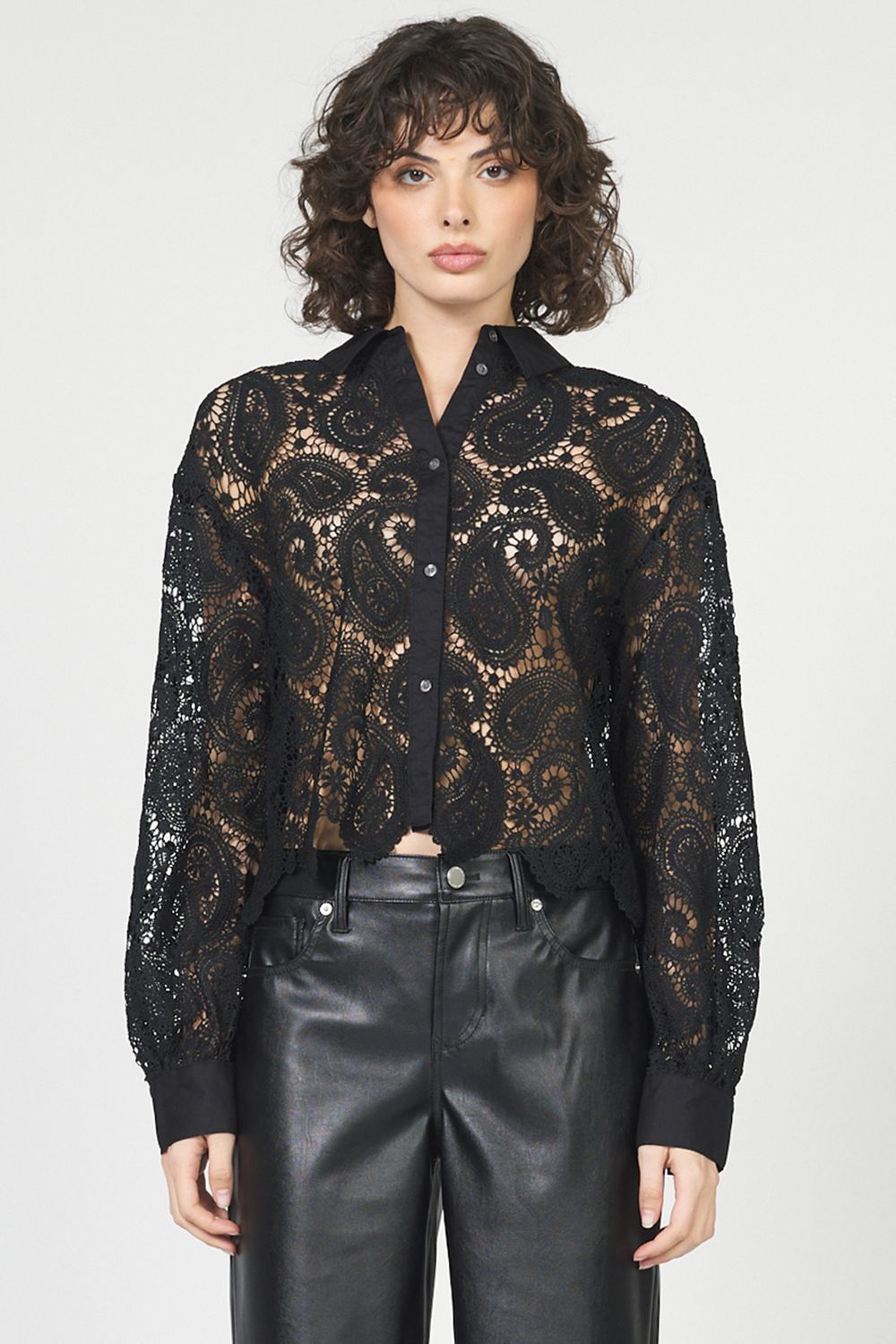 Black Suzette Lace Top