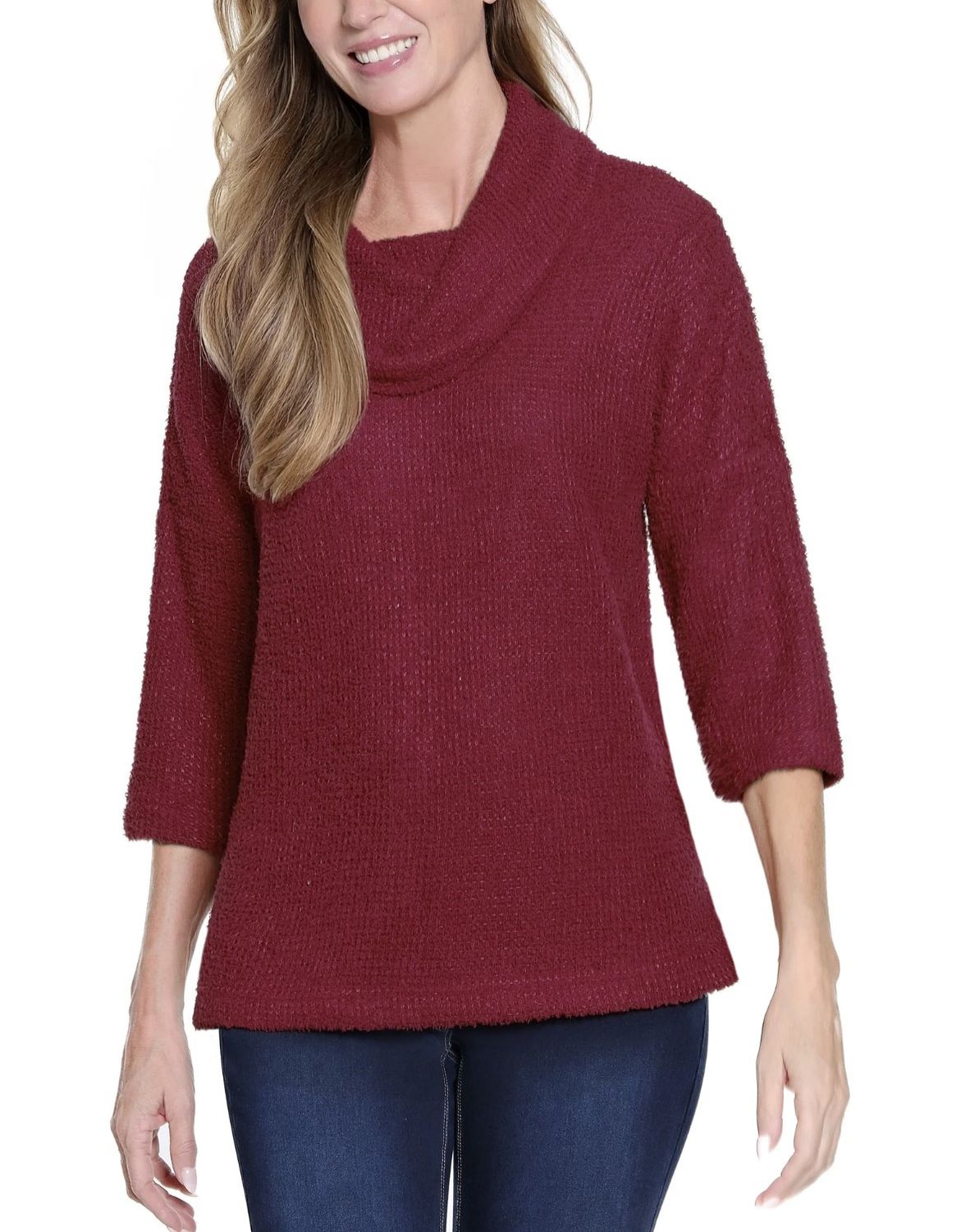 Cranberry Cowl Neck Top
