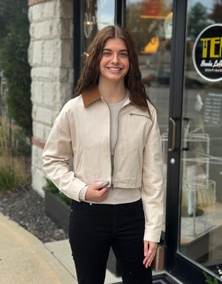 Ivory So Fine Corduroy Collar Jacket