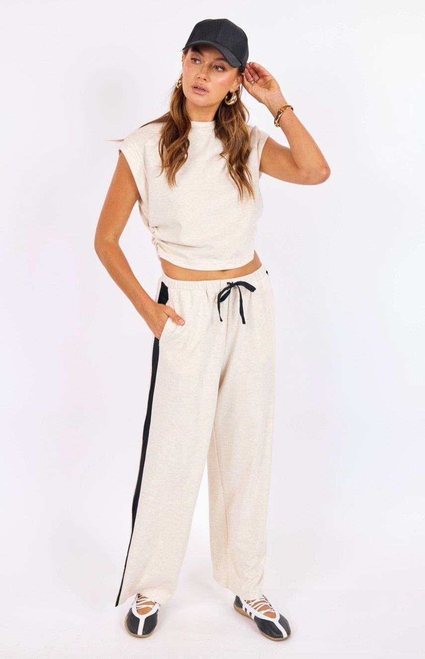 Heather Oatmeal Metro Knit Pants