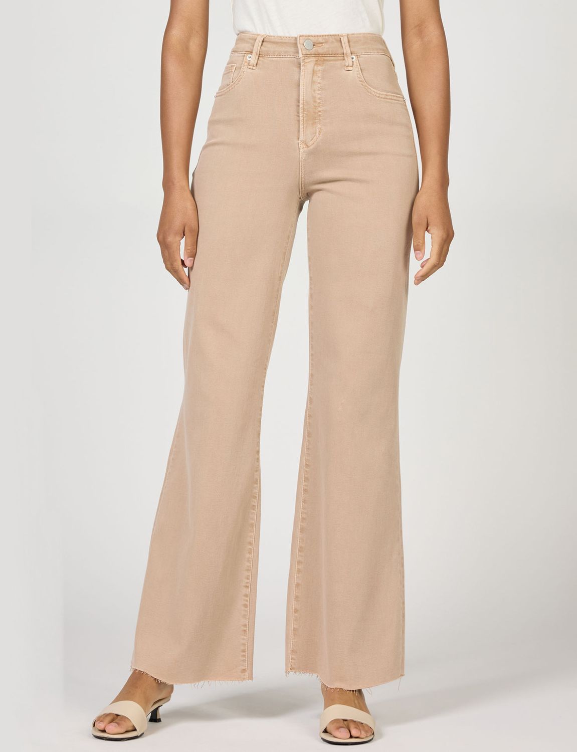 Warm Taupe Fiona Wide Leg Jean