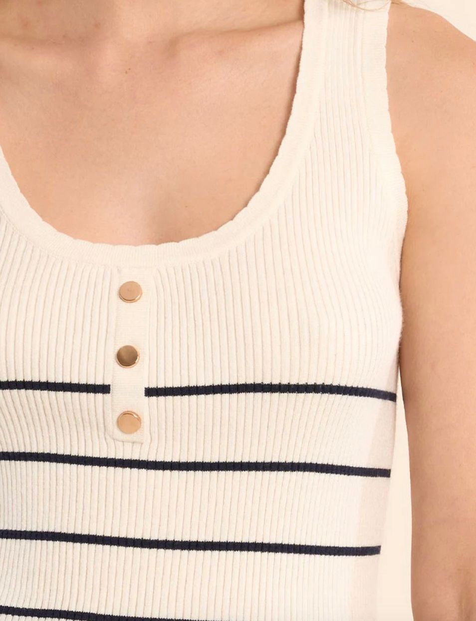 Navy Stripe Knit Tank