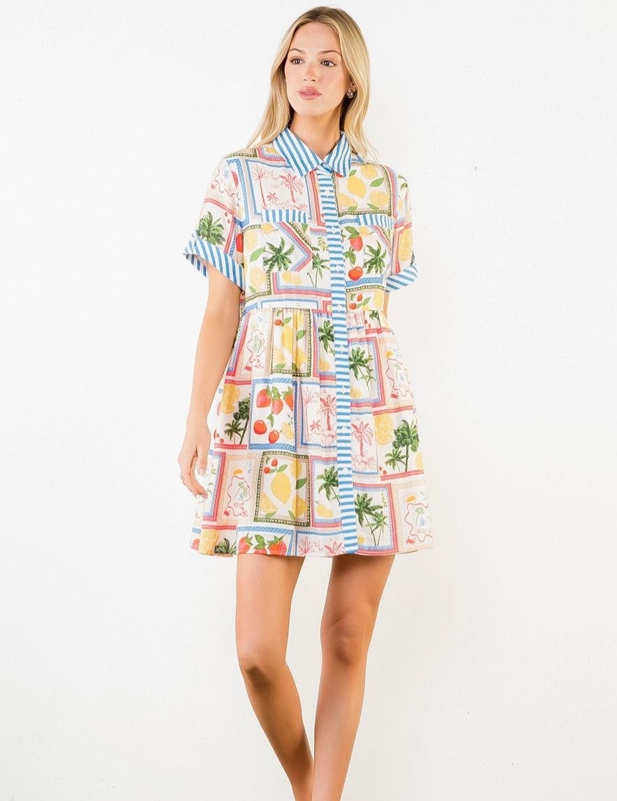 Tropical Pattern Dress