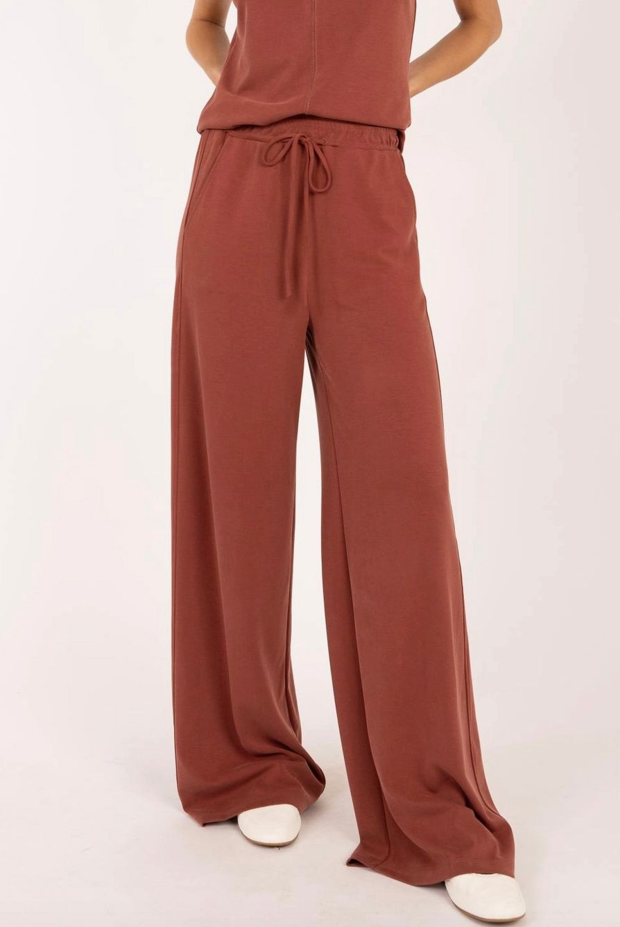 Rust Elastic Waist Lounge Pants