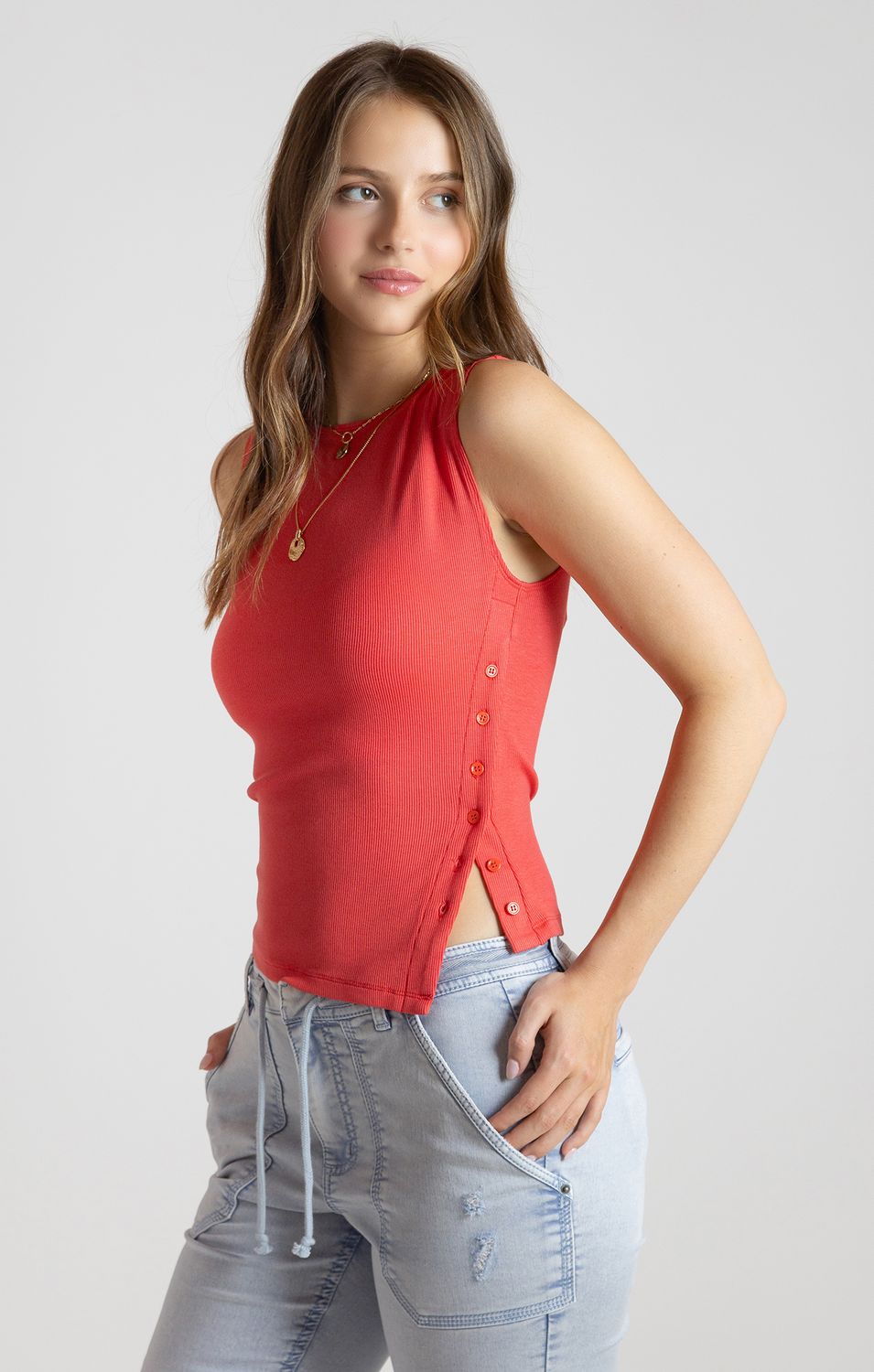 Raspberry Punch Ribbed Tank