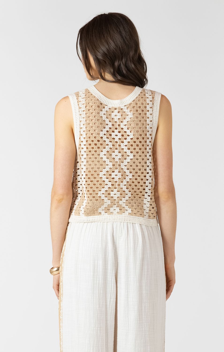 Natural Sand Button Front Sweater