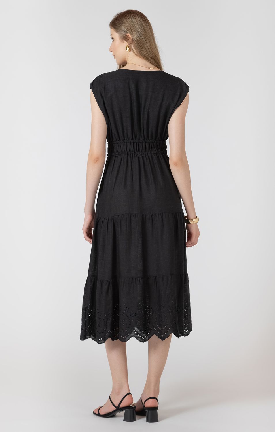 Black Wash Eyelet Dress
