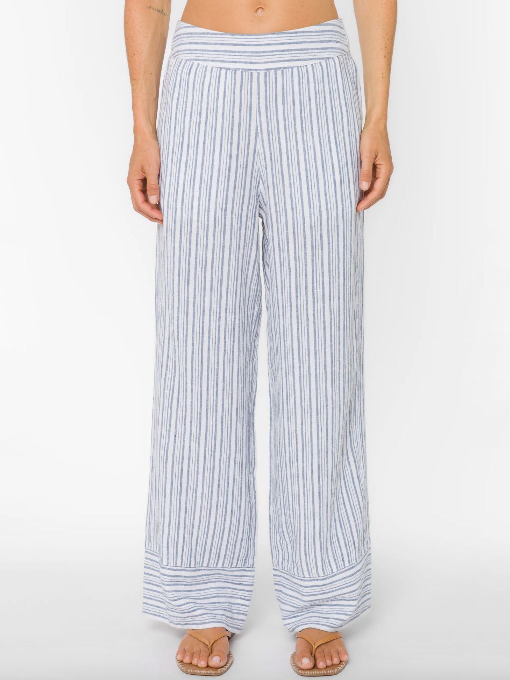 Washed Blue Stripe Pants