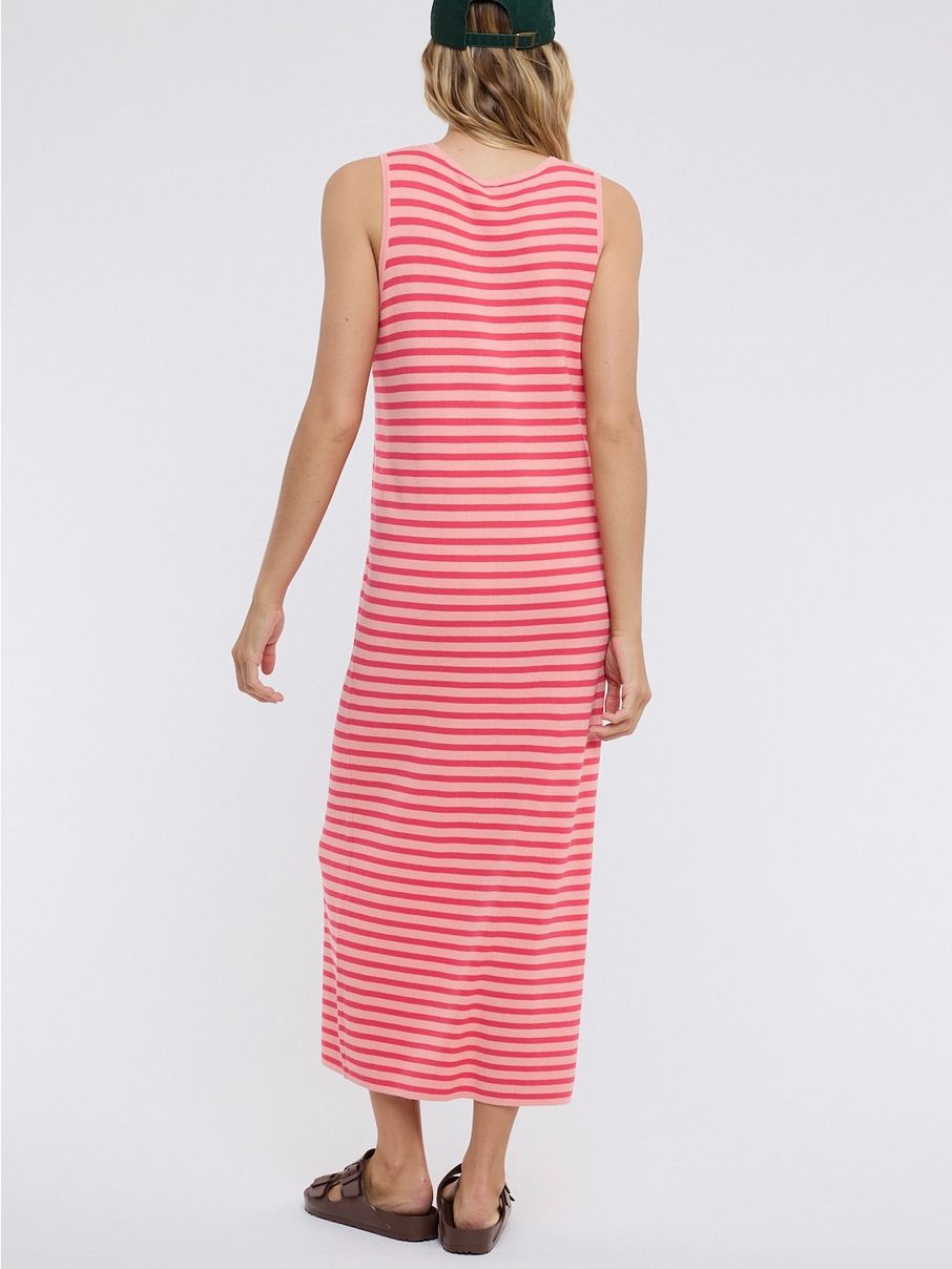 Fuchsia Striped Midi 