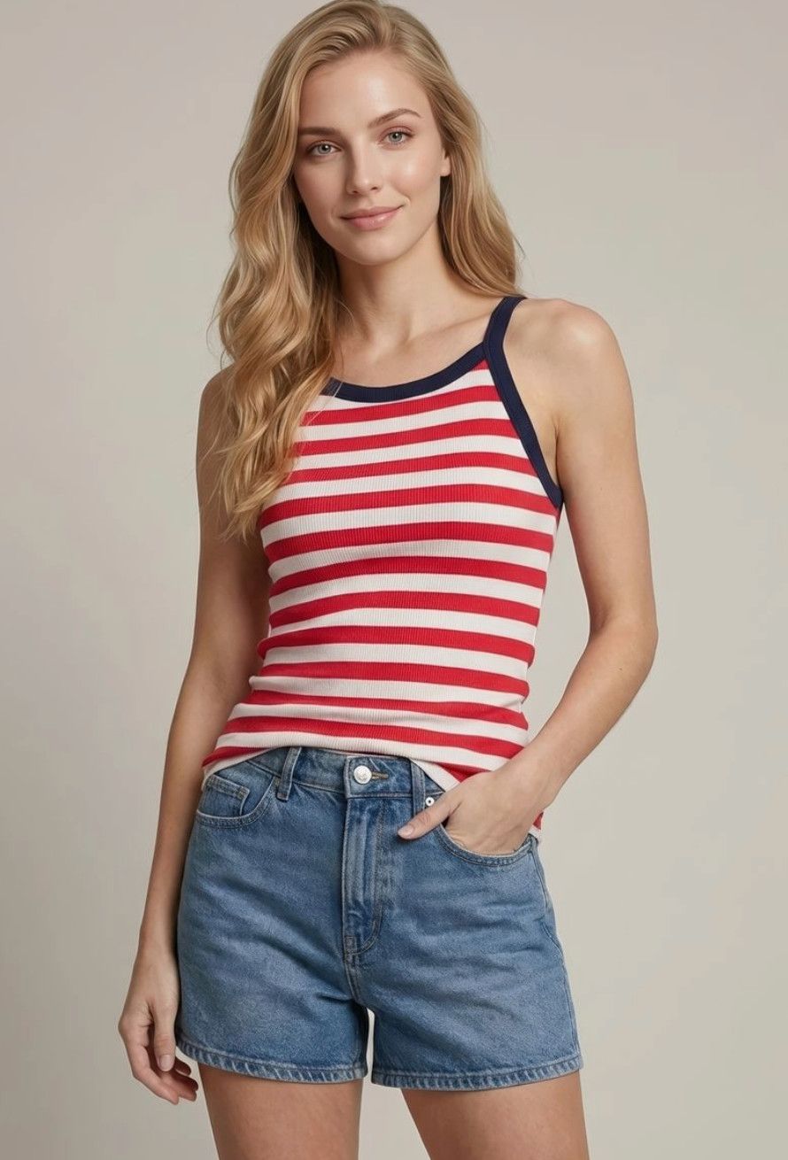 Fourth of July Stripe Tank
