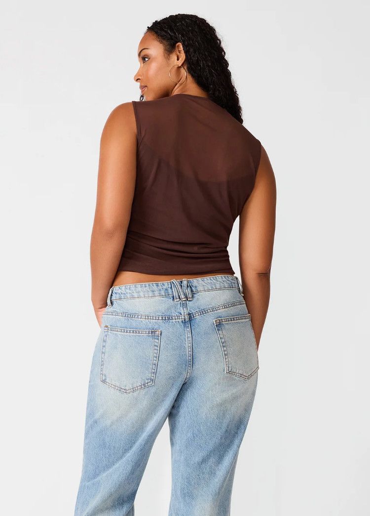Walnut Roman Sheer Top