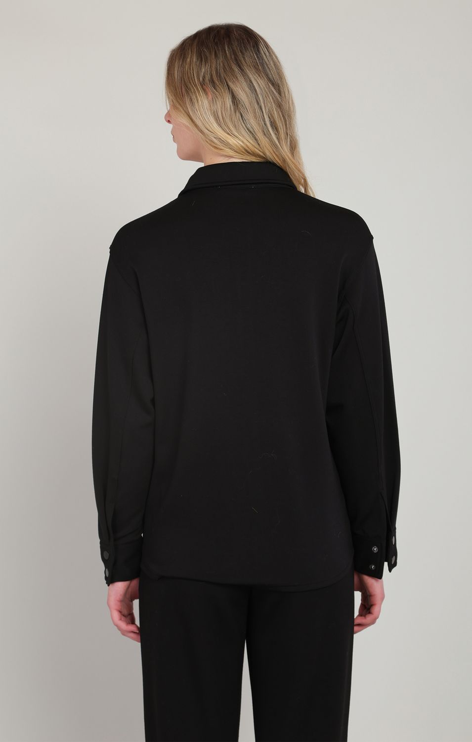 Black Scuba Button Down Shirt