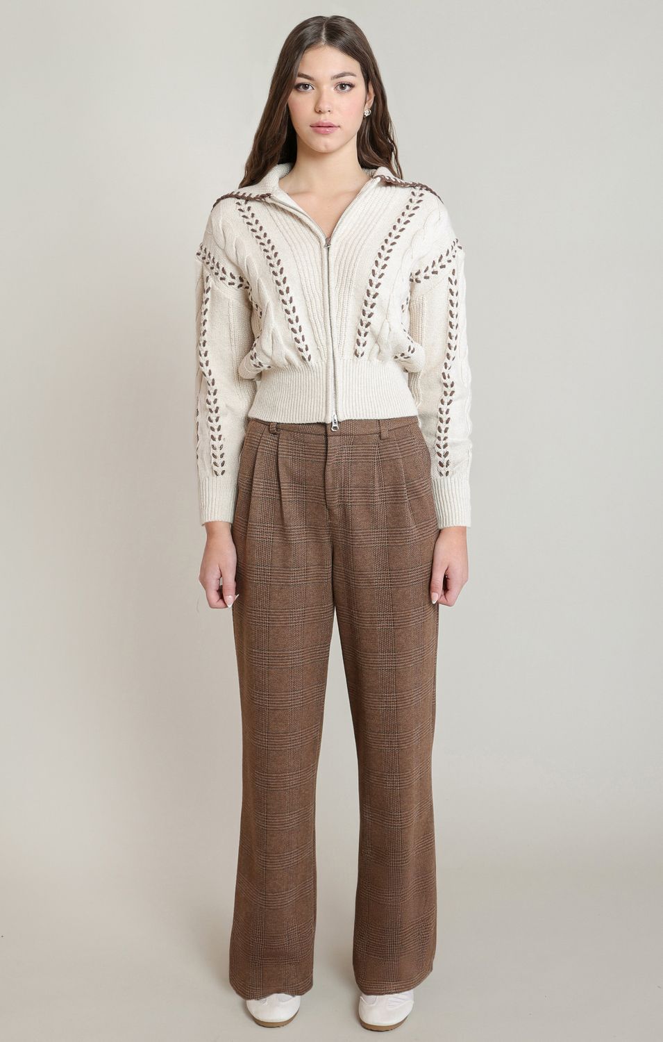 Plaid Houndstooth Pants