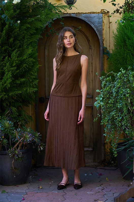 Caramel Drop Waist Midi