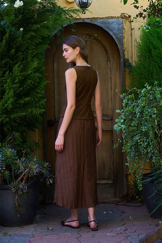 Caramel Drop Waist Midi