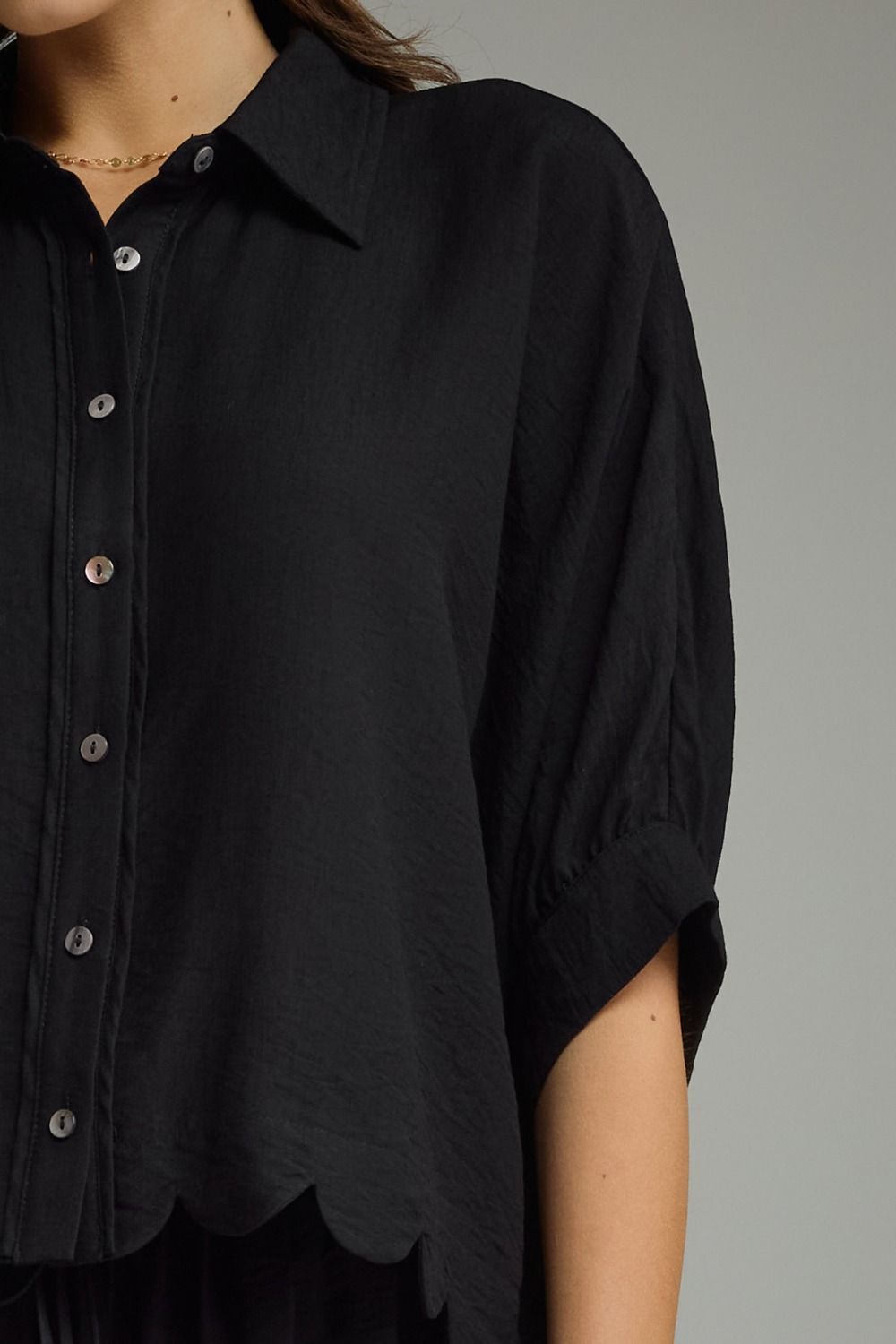 Black Button Down Blouse