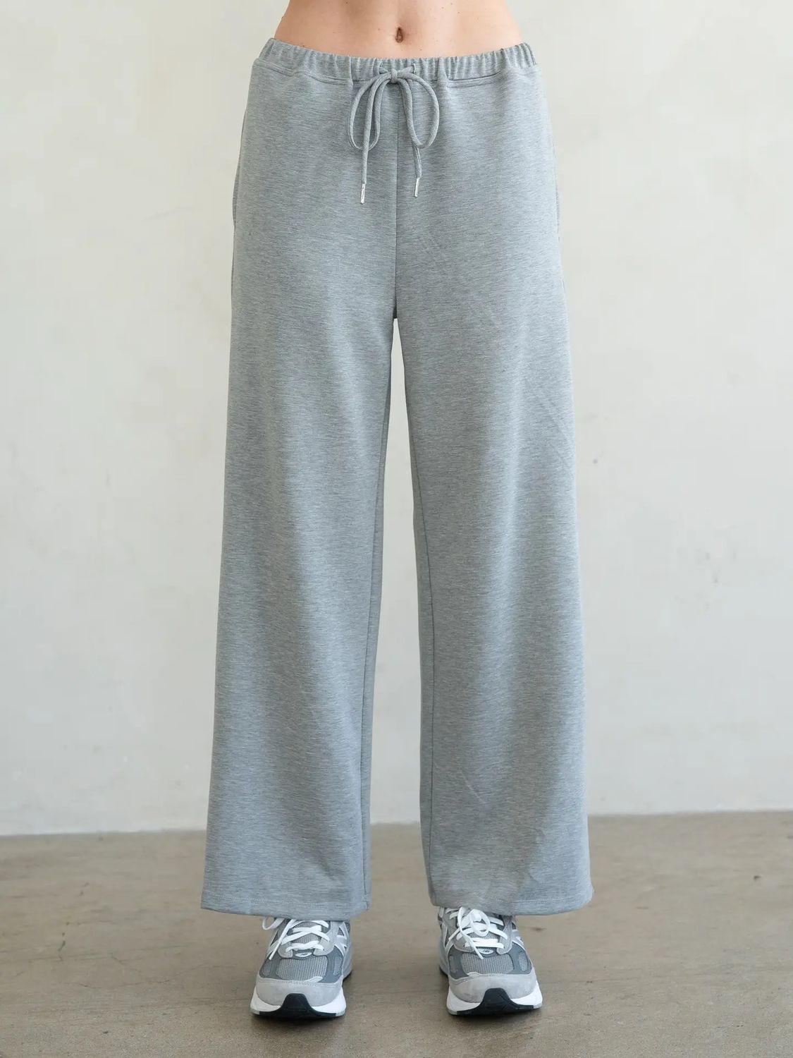 Heather Grey Wide Leg Lounge Pants