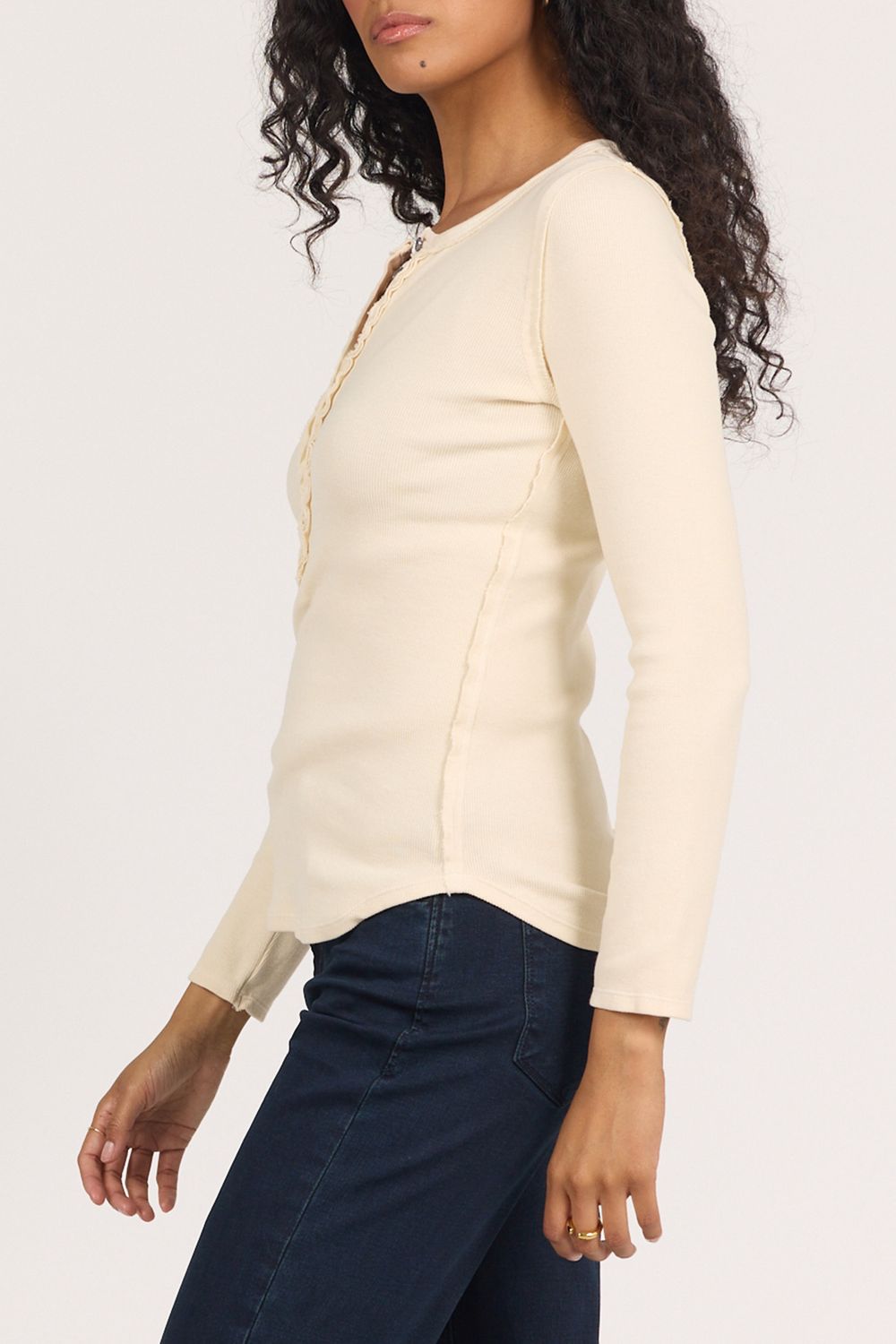 Whitecap Grey Edie Henley Top