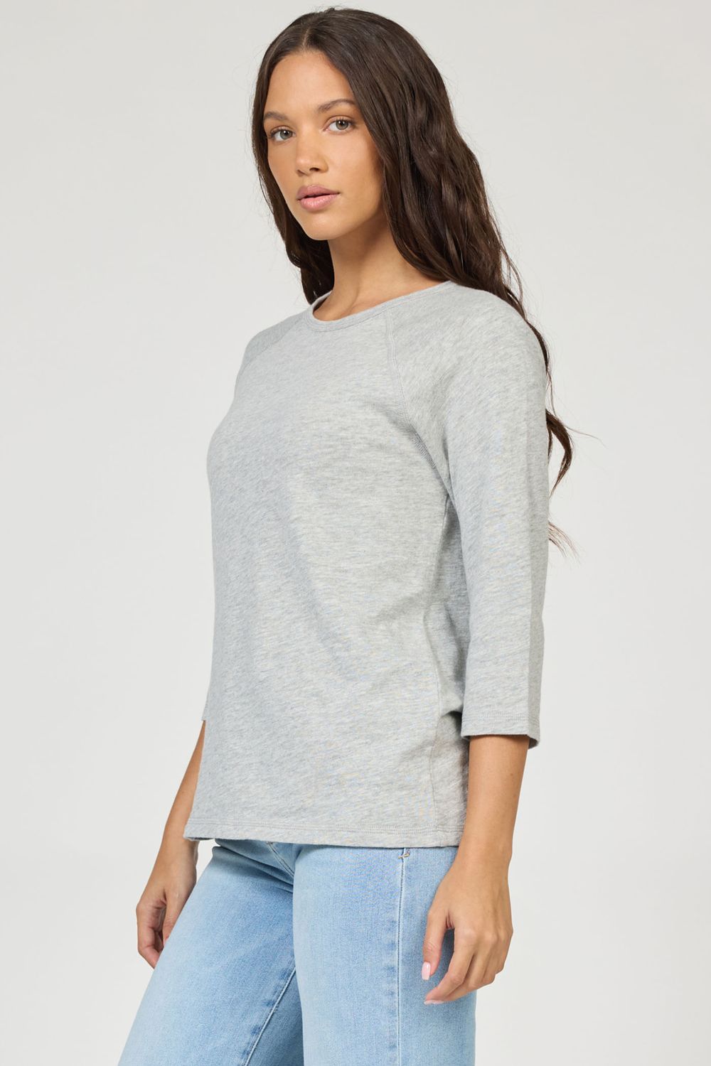 Heather Grey Sonoma Quarter Length Sleeve Top