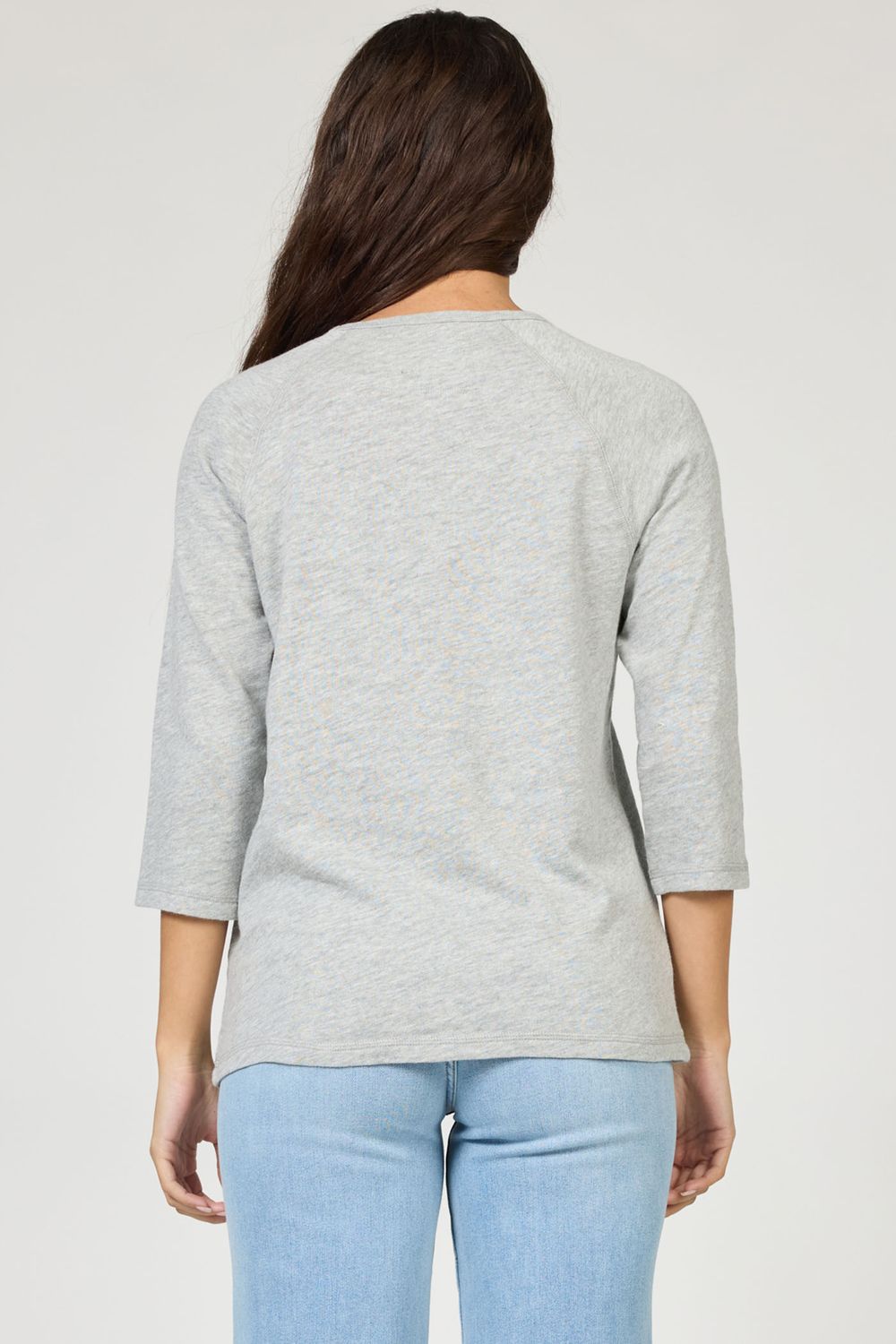 Heather Grey Sonoma Quarter Length Sleeve Top