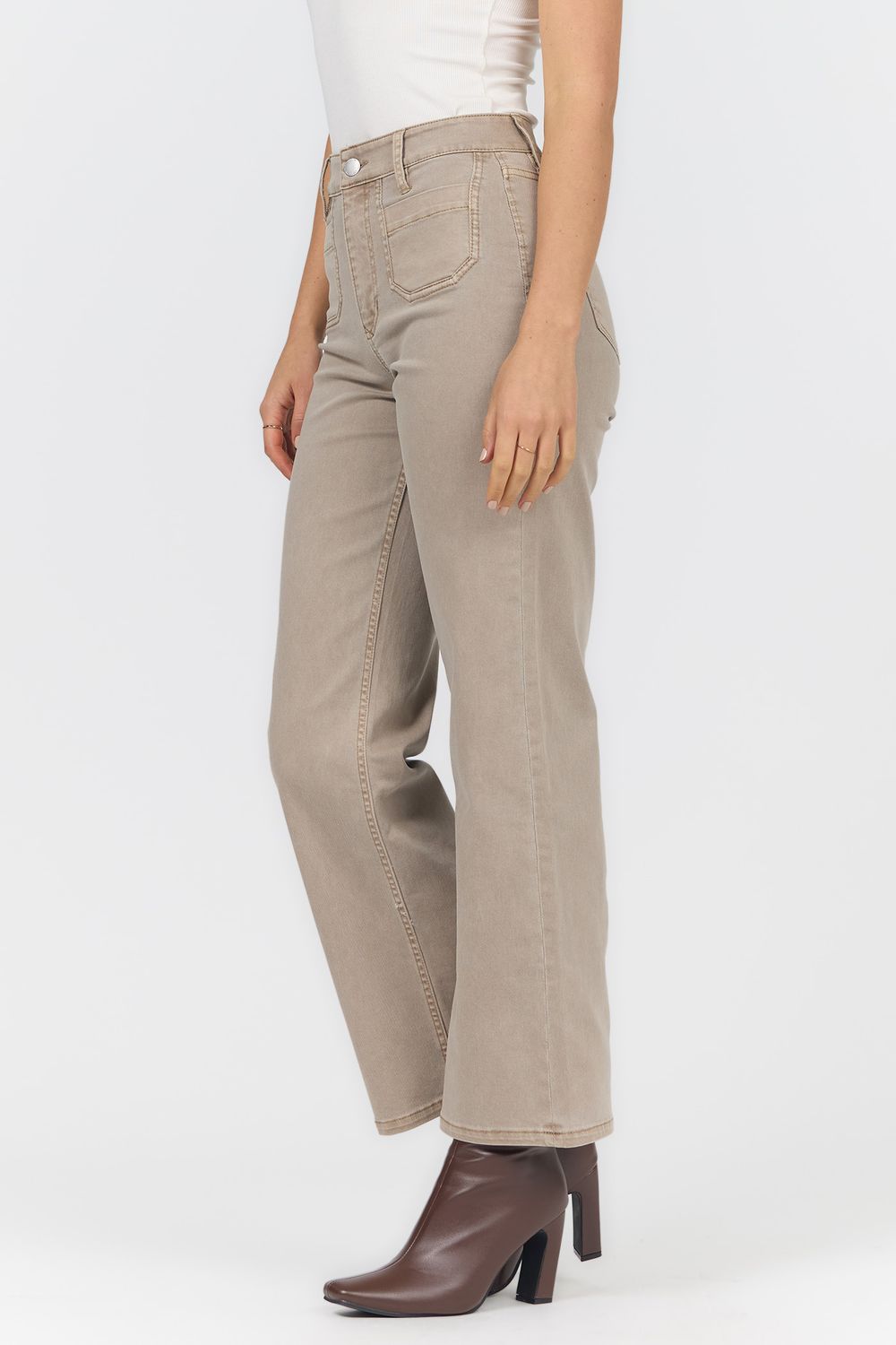 Mink Holly Hight Rise Straight Jean