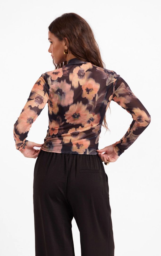 Black Garden Knit Top