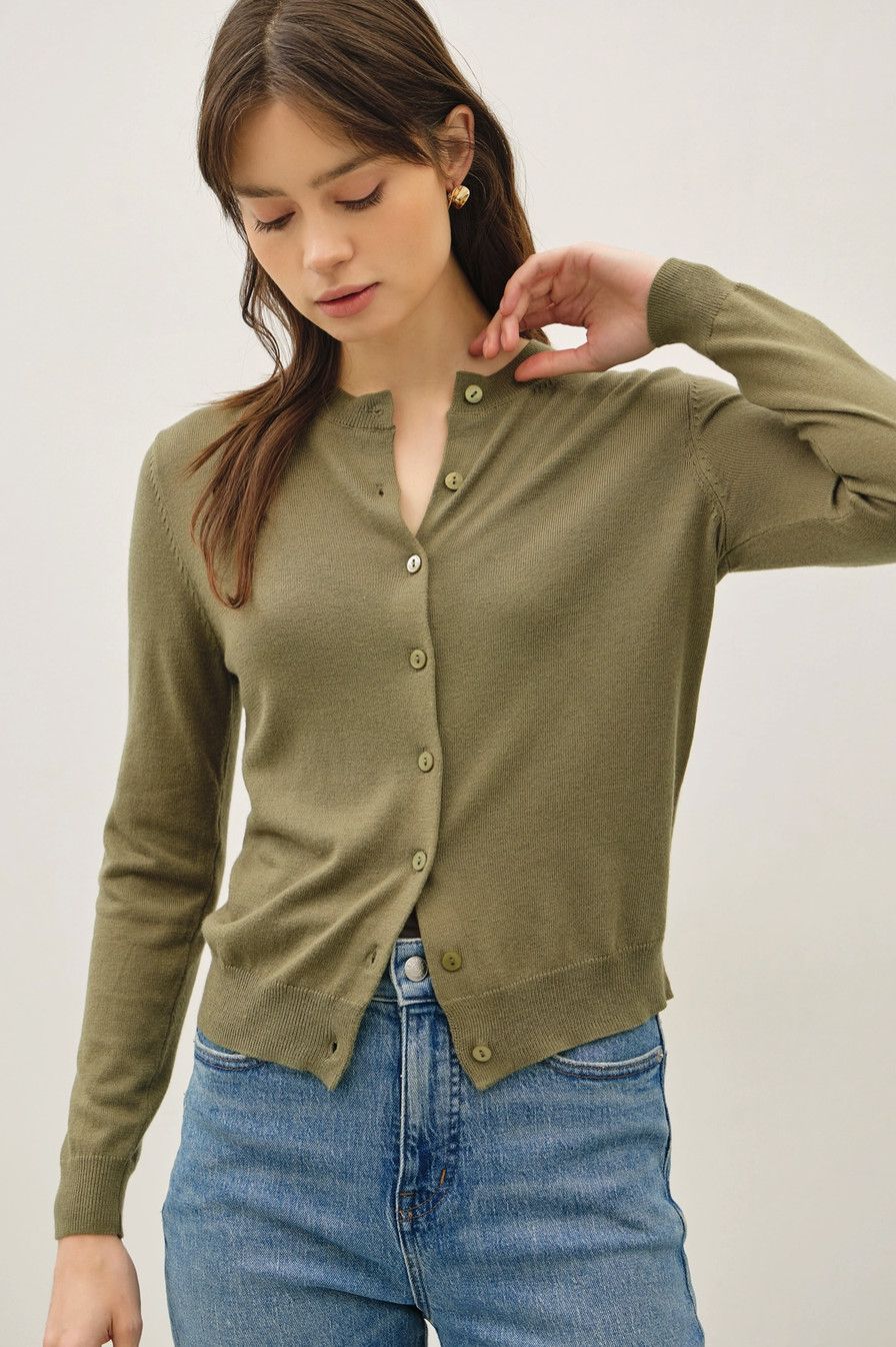 Fern Classic Cut Button Down Cardigan